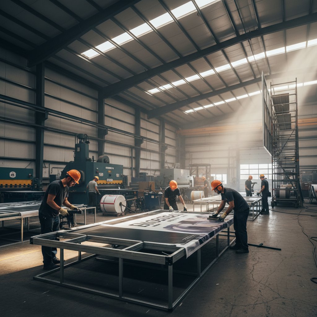 Billboard manufacturing facility in Manchester